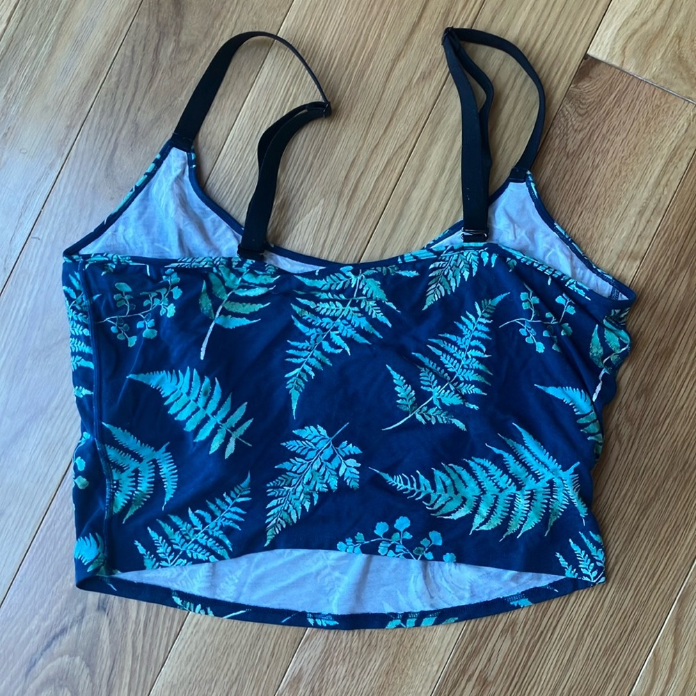 TomboyX Longline Bra Top 2X botanical print - Picture 4 of 4